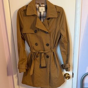 Forever 21 Tan Double-Breasted Trench Coat